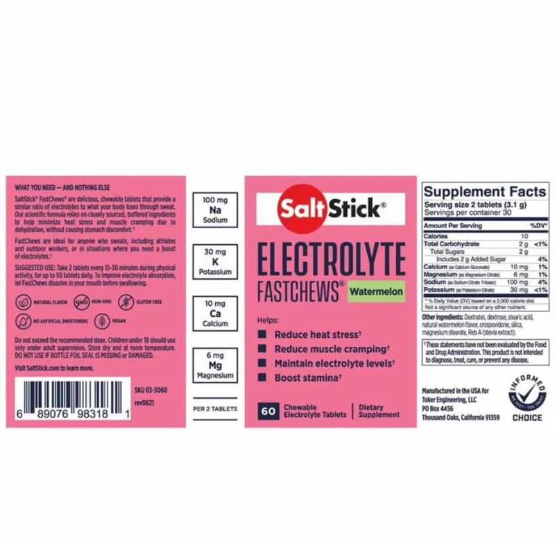 Saltstick Fastchews 10 Pack Watermelon-1